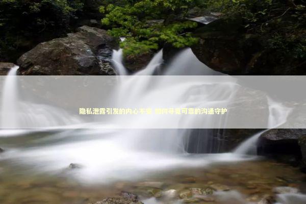 隐私泄露引发的内心不安 如何寻觅可靠的沟通守护 新闻